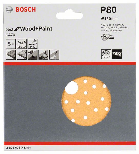 5  Best for Wood+Paint Multihole ?150 K80 Bosch (2608608X83) Bosch