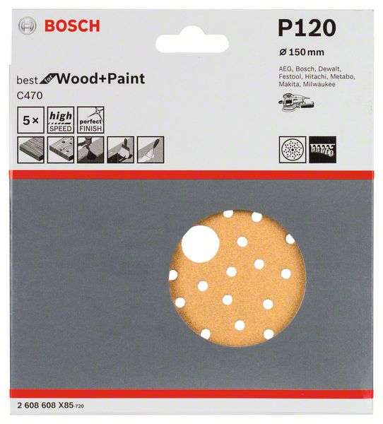 5  Best for Wood+Paint Multihole ?150 K120 Bosch (2608608X85) Bosch