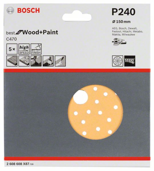 5  Best for Wood+Paint Multihole ?150 K240 Bosch (2608608X87) Bosch