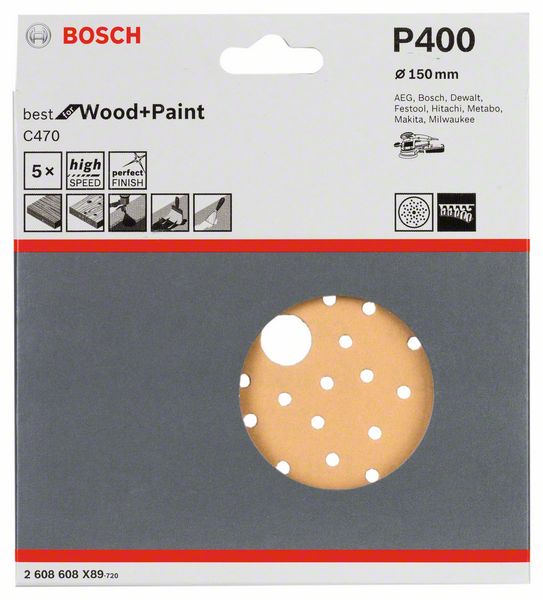 5  Best for Wood+Paint Multihole ?150 K400 Bosch (2608608X89) Bosch